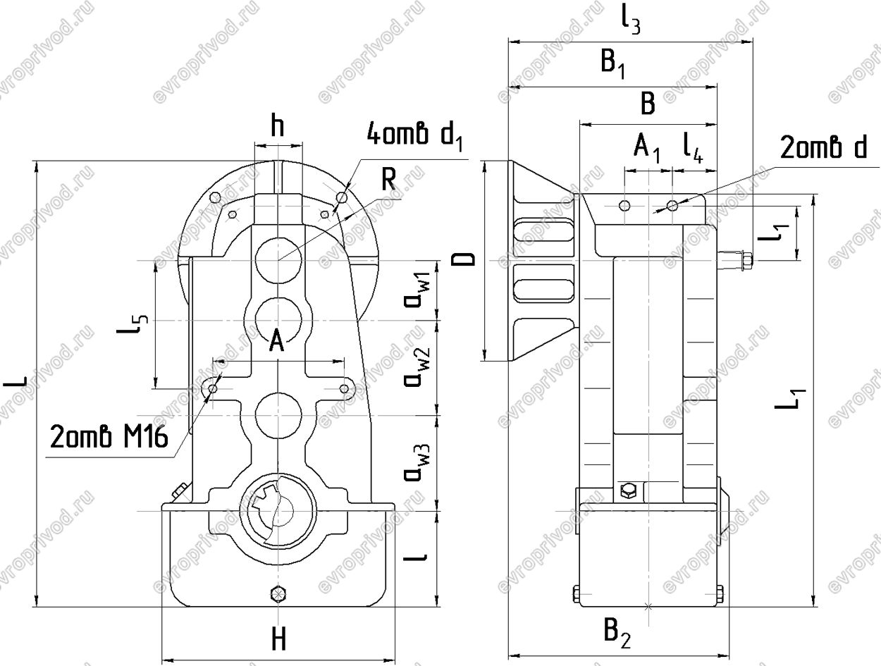 Тип В-100Ф, В-125Ф, В-160Ф (Ц3ВКф-100, Ц3ВКф-125, Ц3ВКф-160)